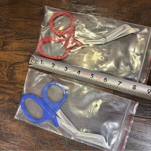2 Trauma Shears 7" Straight Blunt/Blunt Medical bandage Scissors safety end